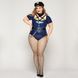Еротичний костюм поліціянтки JSY &laquo;Пустотлива Кетт&raquo; Plus Size, blue, боді, головний убір поліціянтки