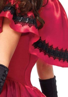 Эротический костюм Красной шапочки Leg Avenue Gothic Red Riding Hood S, платье, накидка