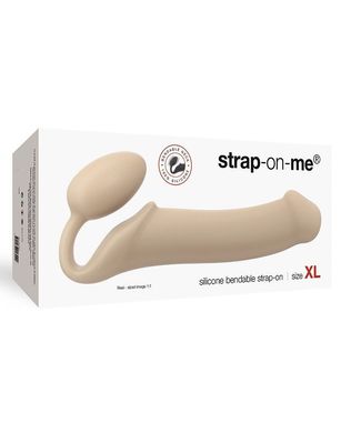 Безремінний страпон Strap-On-Me Flesh XL, повністю регульований, діаметр 4,5 см, Тілесний