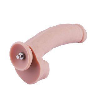 Силіконовий фалоімітатор для секс-машин Hismith 8.3&Prime; Silicone Dildo, вигнутий, система KlicLok