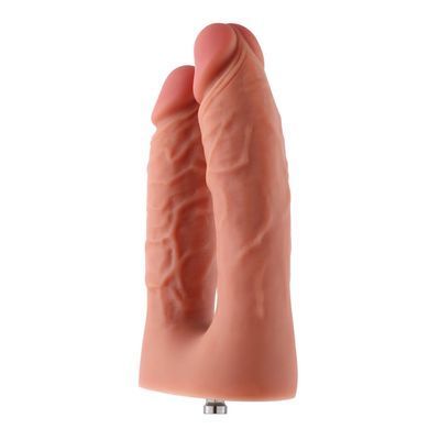 Двойной фаллоимитатор для секс-машин Hismith Silicone Double Penetrator Dildo, система KlicLok