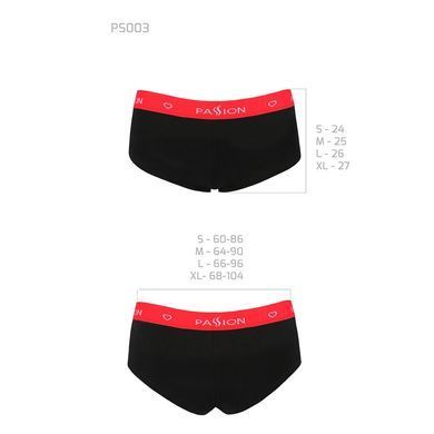Трусики-шортики Passion PS003 PANTIES M, black, M