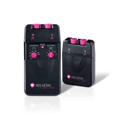 Електростимулятор Mystim Pure Vibes, 2 канали, 3 програми, механічні перемикачі, Чорний