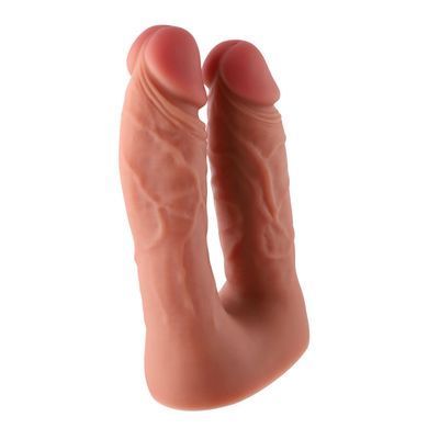 Двойной фаллоимитатор для секс-машин Hismith Silicone Double Penetrator Dildo, система KlicLok
