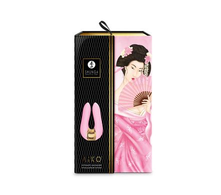 Вибратор для клитора Shunga Aiko Light Pink, гибкие кончики, Розовый