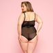 Сексуальне боді JSY &laquo;Пристрасна Лорейн&raquo; Plus Size Black, люверси, стрепи, екошкіра, шнурівка