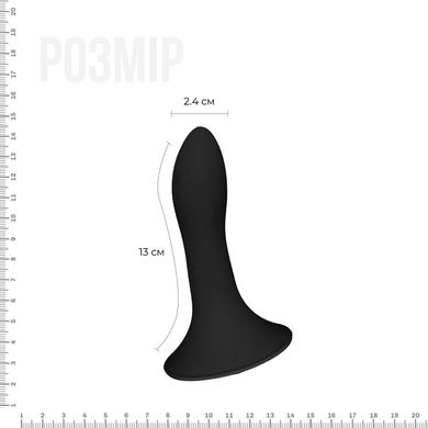 Дилдо з присоскою Adrien Lastic Hitsens 5 Black, відмінно для страпона, діаметр 2,4 см, довжина 13см