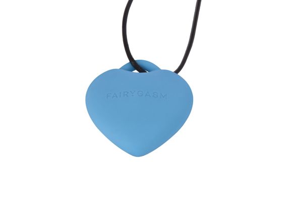 Мінівібратор «Сердечко» FairyGasm PleasureStone blue, 9 режимів, на шнурку