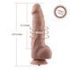 Гнучкий фалоімітатор для секс-машин Hismith 9.25&Prime; Silicone Dildo, система KlicLok