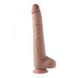 Фалоімітатор 11.8&Prime; з вібрацією для секс-машин Hismith Silicone Dildo with Vibe, KlicLok, пульт ДК