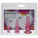 Набір анальних пробок Doc Johnson Crystal Jellies - Pink, макс. діаметр 2см - 3 см - 4 см, Рожевий