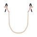 Зажимы для сосков с жемчужной цепочкой Rosy Gold - Nipple Clamps Pearls