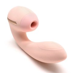 Вакуумный вибратор KISTOY Tina Mini Light Pink, вагинально-клиторальный, Розовый