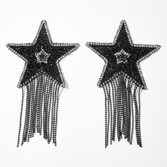 Пестис-звезды с бахромой JSY Nipple Sticker RT236112 Black, стикеры