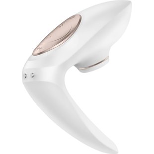 Вакуумний вібратор для пар Satisfyer Pro 4 Couples можна використовувати для сексу у парі, Білий