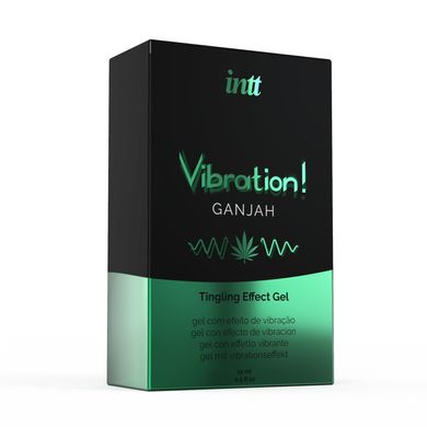 Рідкий вібратор Intt Vibration Ganjah (15 мл), густий гель, незвичайний смак, діє до 30 хвилин