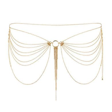 Ланцюжок на трусики або ліф Bijoux Indiscrets MAGNIFIQUE Waist Chain - Gold, прикраса на тіло, Золотистий