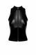 Топ Noir Handmade F324 Glam, L, black, халтер, на блискавці, вінілові вставки, комір-стійка