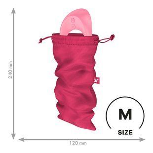 Мішечок для секс-іграшок Satisfyer Treasure Bag M, рожевий, на шнурку
