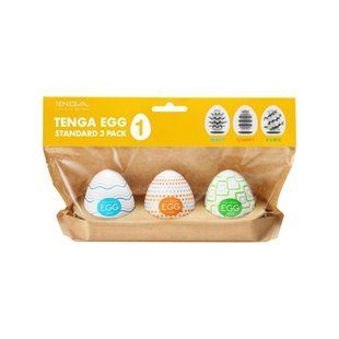 Набір мастурбаторів-яєць Tenga Egg Standard 3 Pack 1 (Wavy, Starry, Cubic)