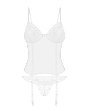 Корсет Obsessive Alissium corset & thong M/L (мятая упаковка!!!)
