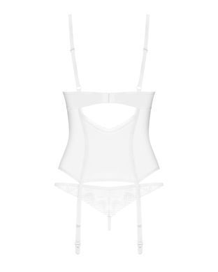 Корсет Obsessive Alissium corset & thong M/L (мятая упаковка!!!)