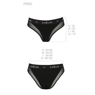 Трусики з прозорою вставкою Passion PS002 PANTIES S, black, S