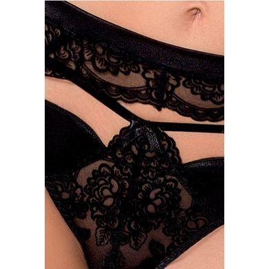 Комплект белья Passion Exclusive TONYA SET S/M, black, трусики, лиф, пояс для чулок, Черный, S/M