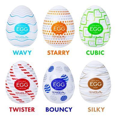 Набор мастурбаторов-яиц Tenga Egg Standard 3 Pack 1 (Wavy, Starry, Cubic)