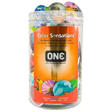 Набор презервативов ONE Color Sensations 100 шт, мегапак тюб