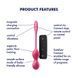 Вагінальні смарт-кульки з вібрацією Satisfyer Love Birds 2 Connect App Red, 86 г, пульт ДК