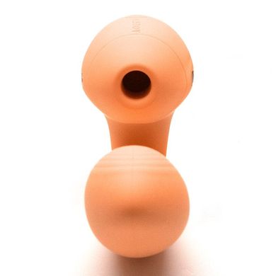 Вакуумний вібратор KISTOY Tina Mini Orange, вагінально-кліторальний, Помаранчевий