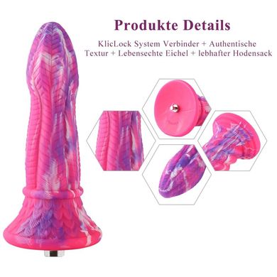 Фалоімітатор для секс-машин Hismith 10.3″ Silicone Monster Dildo Series, система кріплення KlicLok т