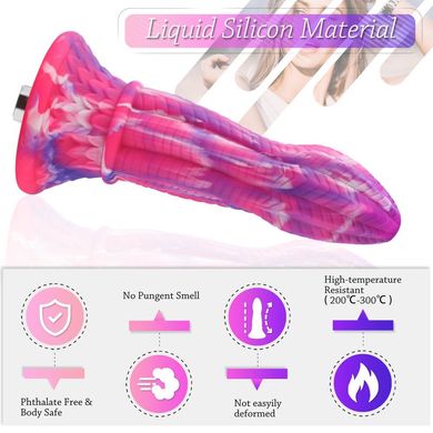 Фалоімітатор для секс-машин Hismith 10.3″ Silicone Monster Dildo Series, система кріплення KlicLok т