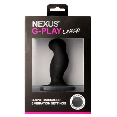 Вибромассажер простаты Nexus G-Play Large Black, 2-в-1 массажер+анальная пробка, макс диаметр 3,5см, Чорний