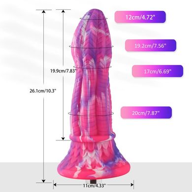 Фаллоимитатор для секс-машин Hismith 10.3″ Silicone Monster Dildo Series, KlicLok и присоска