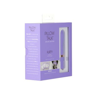 Розкішний вібратор Pillow Talk Flirty Purple Special Edition, Сваровскі, пов’язка на очі+гра, Фіолетовий