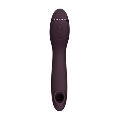 Вакуумный стимулятор для точки G и клитора с вибрацией Womanizer OG Aubergine, 12 уровней, 3 режима