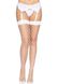 (SALE) Чулки в крупную сетку Leg Avenue Fence Net Thigh Highs White, one size