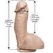 Фалоімітатор, що кінчає Doc Johnson The Amazing Squirting Realistic Cock, ПВХ, діаметр 5,1см, Тілесний