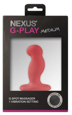 Вібромасажер простати Nexus G-Play Plus M Red, макс діаметр 3 см, перезаряджається, Червоний, Червоний