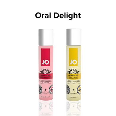 Гель для оральних пестощів System JO Oral Delight — Strawberry Sensation (30 мл), ефект холод-тепло