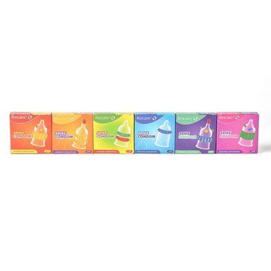 Насадка на член Recare Spike Condom Yellow (презерватив з вусиками та спіраллю шипів)