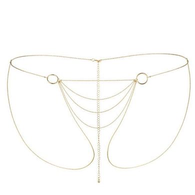Цепочка-трусики Bijoux Indiscrets Magnifique Bikini Chain – Gold, украшение для тела, Золотистый