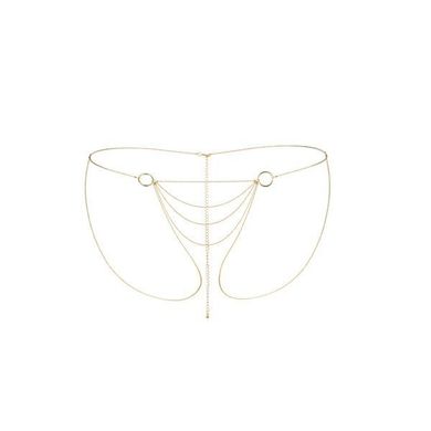 Ланцюжок-трусики Bijoux Indiscrets Magnifique Bikini Chain – Gold, прикраса для тіла, Золотистий