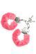 Наручники S Pleasures Furry Cuffs Pink з пухнастим оздобленням, 2 ключі в комплекті