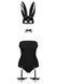Эротический костюм кролика Obsessive Bunny costume S/M, black, боди, чокер, гартеры, чулки, маска
