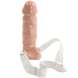 Фалопротез Doc Johnson Strappy Penis-Hard On Cock 7 inch, зовн. діам. 4,7 см, внутр. діам. 3,9 см, Тілесний, Телесный