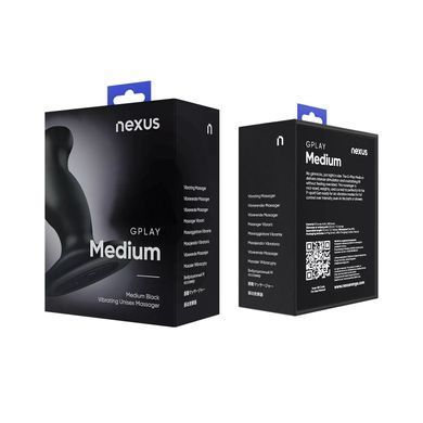 Вибромассажер простаты Nexus G-Play Plus M Black, макс. диаметр 3 см, перезаряжаемый, Черный, Черный