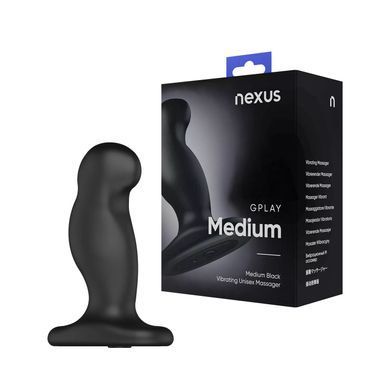 Вибромассажер простаты Nexus G-Play Plus M Black, макс. диаметр 3 см, перезаряжаемый, Черный, Черный